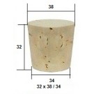 Коническая пробка из натурального корка 32x35/28 мм