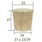 Коническая пробка из натурального корка 28.5x23.5/18.5 мм